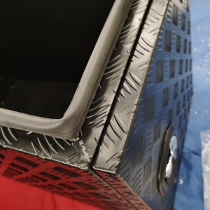 Car bumper tool box 4 door safety lock aluminum box
