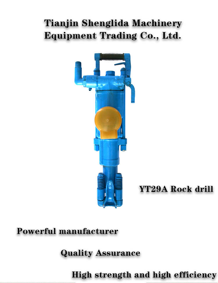 Sales of high quality srcoroc YT29A air leg rock drill, mine drilling machine , for quarrying, tunnel and mine drilling operations