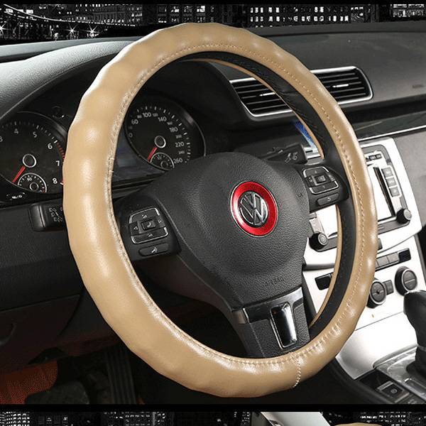 cowhide leather steering wheel cover