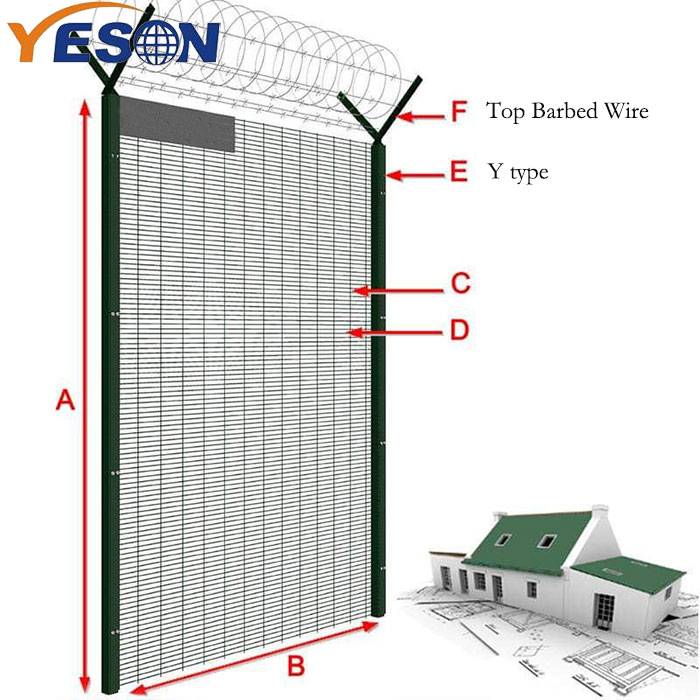 PriceList for 358 Security Wire Mesh Fence - 358 Mesh Fencing Panels  – Yeson