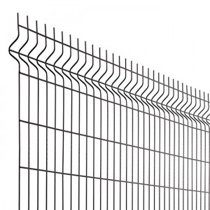 China PVC Coating Security Wire Mesh 3D Cury Triangle Bends Fence
