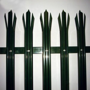 China New Design China High Security Bent Top Steel Palisade Fencing