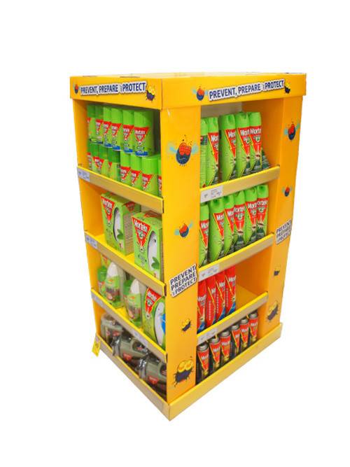 Factory Free sample Supermarket Retail Paper Sidekick Display -
  Pop Promotion Cardboard Pallet Display Stand for insectifuge – YJ Display