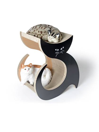 PriceList for Cardboard Cat Scratcher Bed -
 Black Cat Style Scratcher – YJ Display