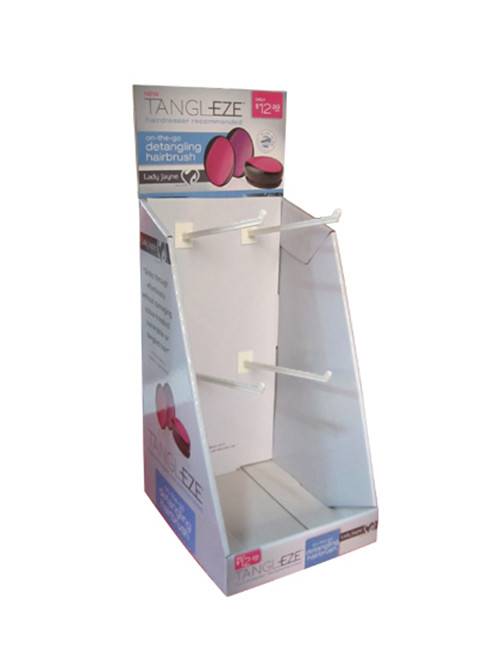 Factory Supply Pop Floor Stand Display -
 Promotional Cardboard Counter top pdq Display With Peg Hook – YJ Display