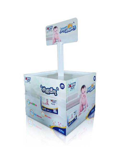 Custom toys Shop Floor Standing Cardboard Paper Quarter Pallet Kiosk Advertising Display Stand