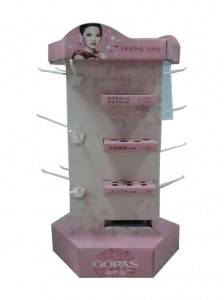 Kosmetisk Carton Hook Display