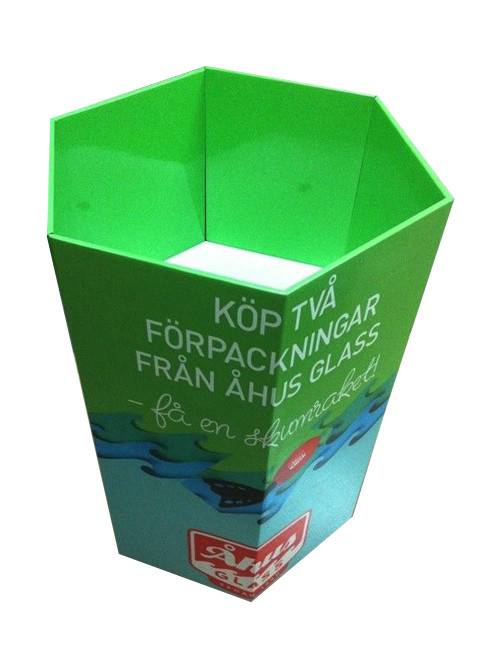 Tissue pape promotion dump bin display stand pop display pallet for commodity in supermarket snack food stand