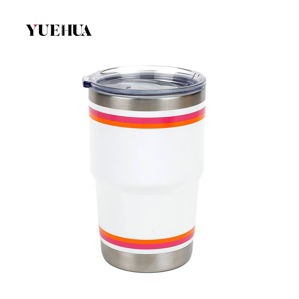 New Fashion Design for Tumbler Wine Cup -
 12oz vacuum car tumbler with Screw lid – Yuehua
