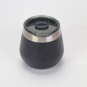 8oz Egg Shape 18/8 Stainless Steel Tumbler with Lid