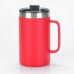 24oz stainless steel coffee mug with flip lid