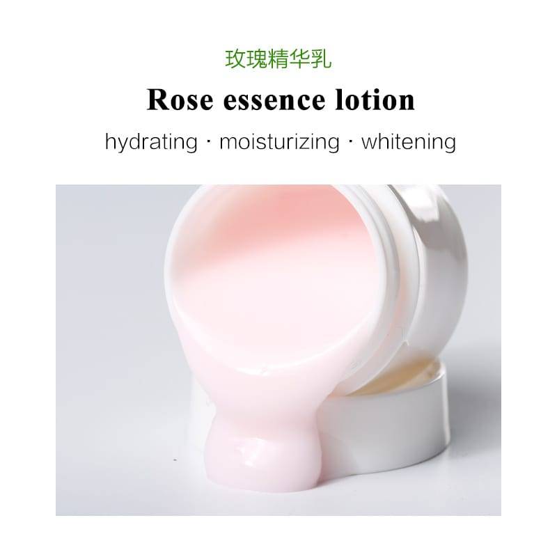 rose lotion with rosewater rose oil for face body, daily moisturizing whitening body cream lotion