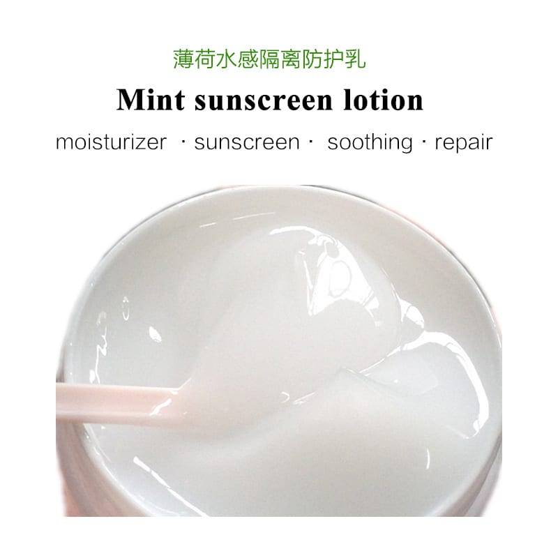 Peppermint sunscreen cream lotion for moisturize refreshing soothing Concealer, uv Protection Sun Block lotion for face & body