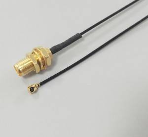 SMA Bulkhead Female to IPX(Hirose) With RF1.13 Jumper Pigtal Cable assembly