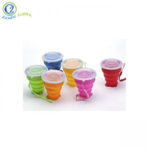 Factory Supply Silicone Cup With Lid - Collapsible Silicone Measuring Cups Durable Folding Silicone Cup With Lid – Zichen