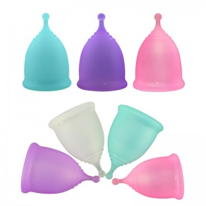 Medical Grade Silicone Menstrual Cup with Copper Feminine Hygiene Product Lady Menstruation Cup
