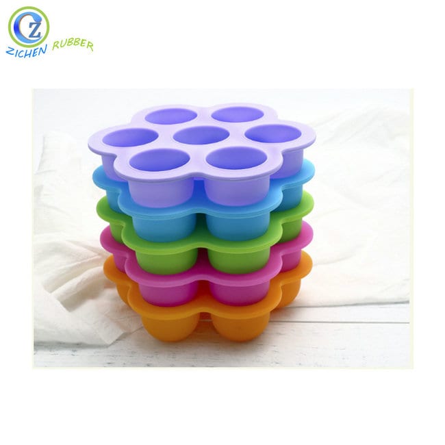 Bottom price Travel Camping Folding Silicone Cup - Popular Custom FDA Durable Silicone Ice Cube Tray With Lid – Zichen Featured Image