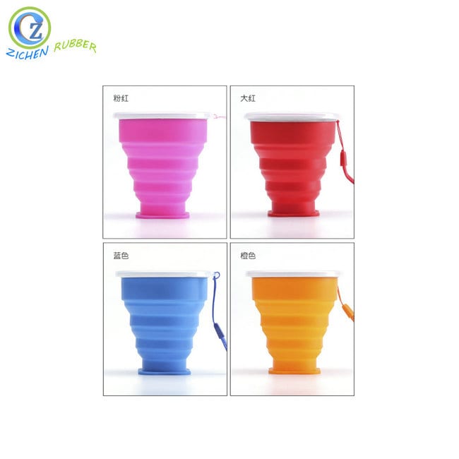 Cheap price Silicone Foldable Cup - Colorful Silicone Collapsible Cups Custom Silicone Reusable Coffee Cup – Zichen detail pictures