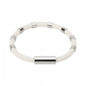 Wholesale wireless anti-static gel silicone bracelet anion balance energy 8 rings strengthen sports basketball bracelet wristband