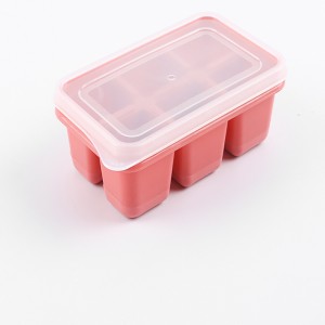 Popular Custom FDA Durable Silicone Ice Cube Tray With Lid