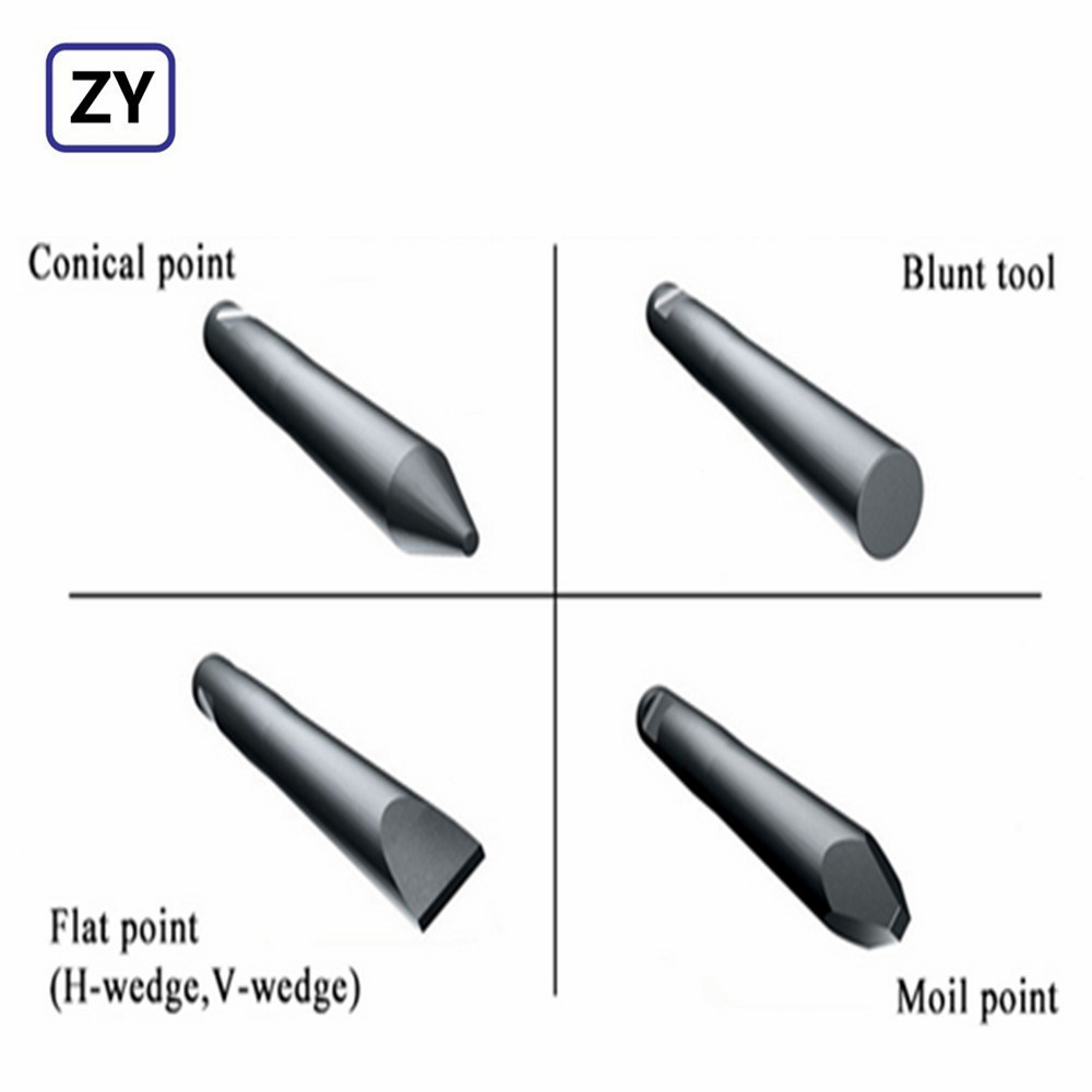 Factory Cheap Hot Concrete Hammer - Advantage Rock Breaker Tool Breaker Hammer Rod Chisel – Zhongye